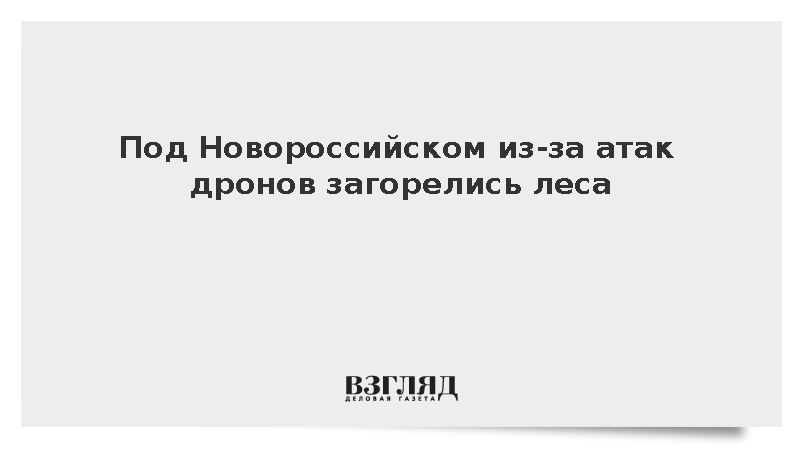 Под Новороссийском из-за атак дронов загорелись леса